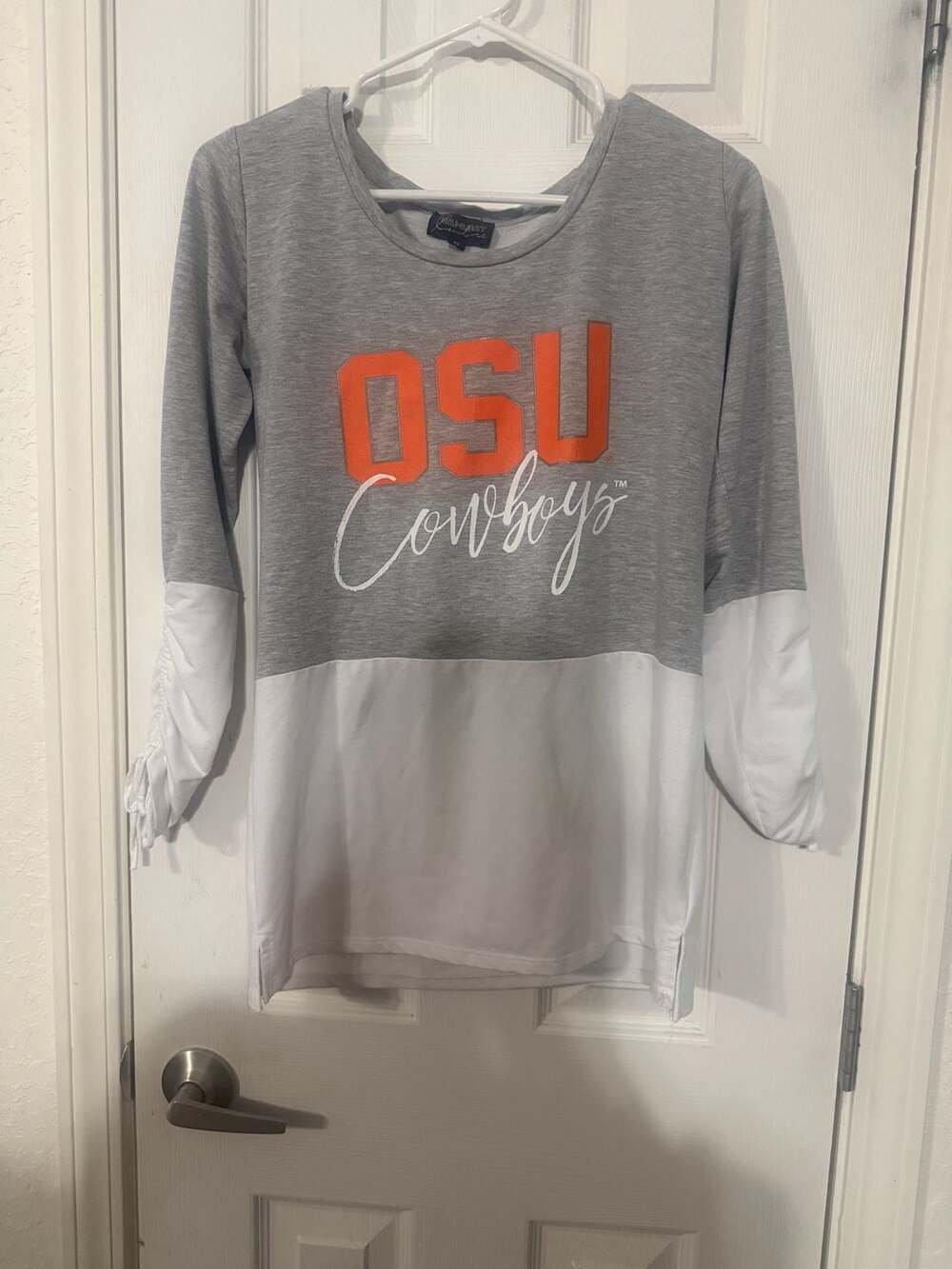 Gameday Couture OSU Cowboys Women’s S Game Day Shirt Gray 3/4 Sleeve Football  S